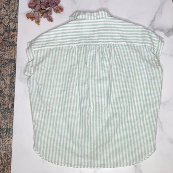 Madewell Central Shirt Mint Stripe - Picture 5 of 8